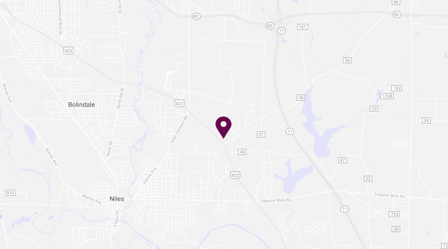 Map of Niles / Warren Area Location