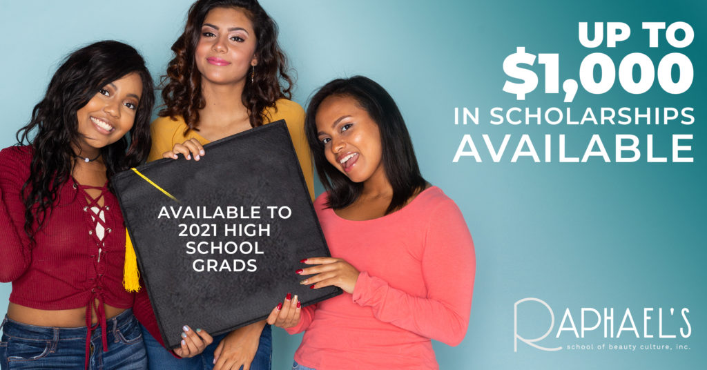 three women holding a graduation cap with text describing summer scholarships