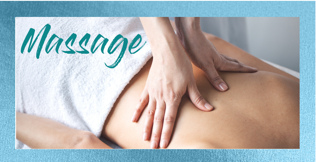 Massage therapist giving a back massage
