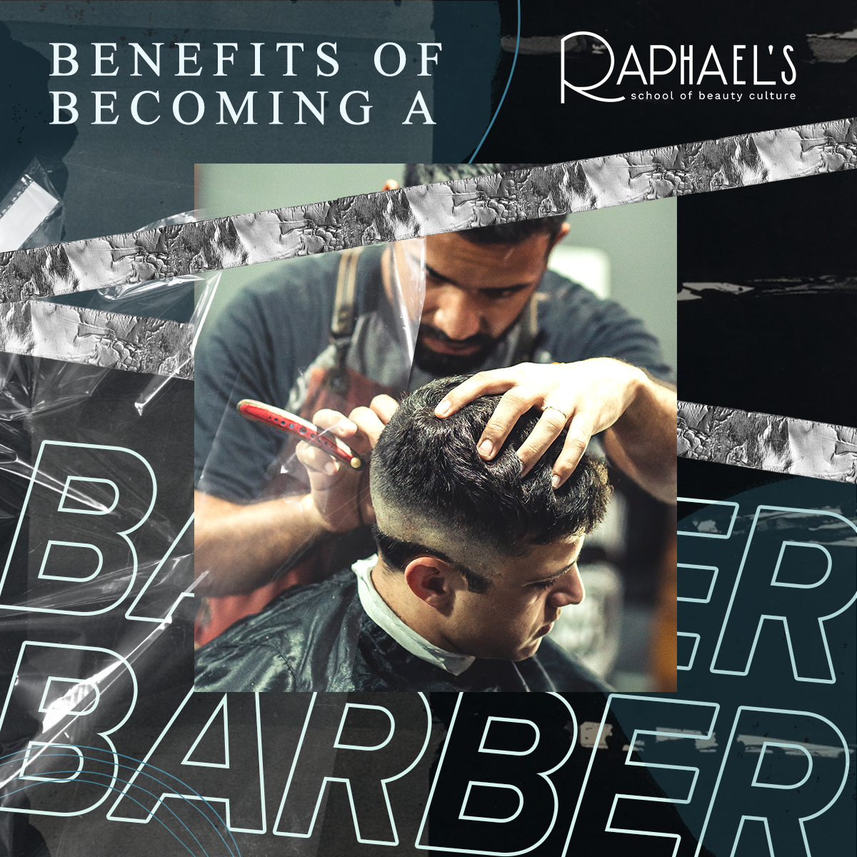 Barber cutting hair